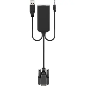 Conversor VGA macho ➝ HDMI fêmea - áudio e alimentação/USB