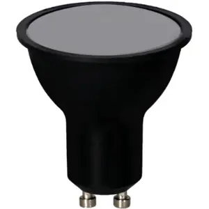 Lámpara LED GU10 230V 6.5W 3000K (blanco cálido) 520lm - Negro
