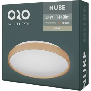 Plafon LED 230VAC 24W 1440lm 4000K Ø327x65mm - Dourado