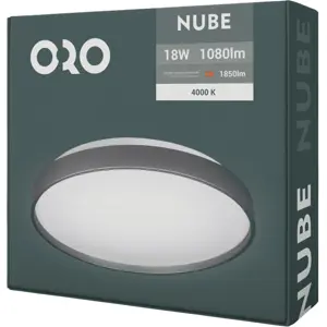 Plafon LED 230VAC 18W 1080lm 4000K Ø290x65mm - Preto