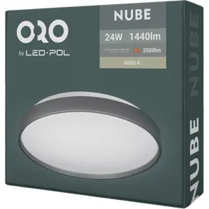 Plafon LED 230VAC 24W 1440lm 4000K Ø327x65mm - Preto
