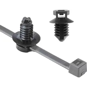 Espigão de pressão automóvel para abraçadeiras até 5mm - preto