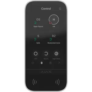 Teclado sem fios com ecrã tátil e leitor RFID para controlar um sistema Ajax - branco