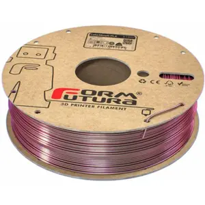 Rolo de filamento de impressão 3D em PLA de 1.75mm - Mangenta/Prata - 750g