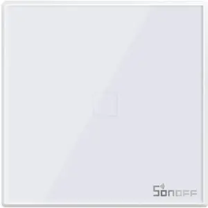 Interruptor (1 Gang) T2 Smart WiFi+RF touch em vidro de encastrar - Branco Neve