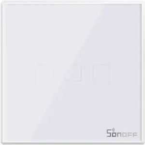 Interruptor (3 Gang) T2 Smart WiFi+RF touch em vidro de encastrar - Branco Neve