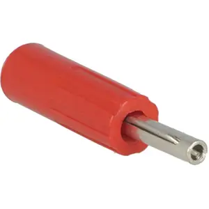 Ficha banana macho 4mm 16A - vermelha - Deltron 583-0500