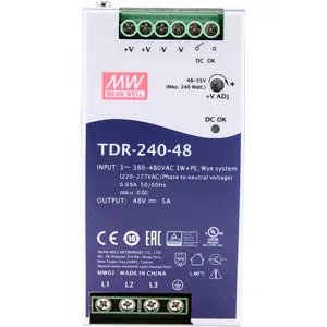 Fonte de alimentação 48VDC 240W p/calha DIN