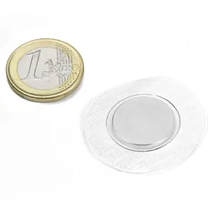 Íman Neodymium (NdFeB) redondo Ø18x2mm para costurar [Ø35mm]