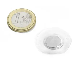 Íman Neodymium (NdFeB) redondo Ø12x2mm para costurar [Ø28mm]