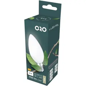 Lâmpada LED E14 C37 230V 8W 4000K (branco neutro) 900lm