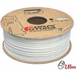 Rolo de filamento de impressão 3D em rPET (reciclado) de 2.85mm - Branco - 1Kg