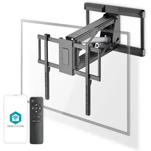 Suporte motorizado de parede c/ WiFi (compatível c/ Tuya) para TV de 37'' até 75'' (94..190cm)