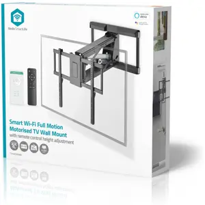 Suporte motorizado de parede c/ WiFi (compatível c/ Tuya) para TV de 37'' até 75'' (94..190cm)
