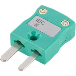 Conector de termopar macho Tipo K - verde