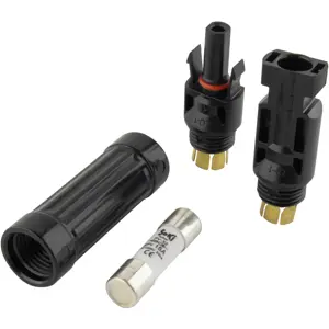 Porta fusível solar MC4 1000V 32A (c/ fusível 15A)