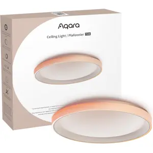 Plafon LED inteligente Zigbee+Matter c/ anel RGBIC 100-240VAC 40W 2700-6500K Ø495×75mm