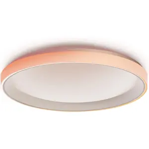 Plafon LED inteligente Zigbee+Matter c/ anel RGBIC 100-240VAC 40W 2700-6500K Ø495×75mm