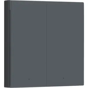 Interruptor doble (2 Gang) Smart Zigbee de empotrar H1 (con neutro) - Gris