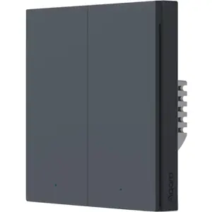Interruptor doble (2 Gang) Smart Zigbee de empotrar H1 (con neutro) - Gris