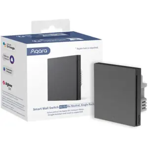 Interruptor (1 Gang) Smart Zigbee de empotrar H1 (sin neutro) - Gris