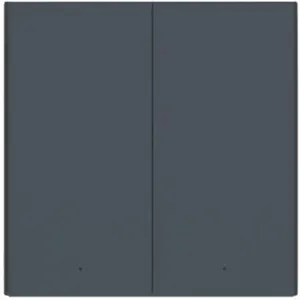 Interruptor duplo (2 Gang) Smart Zigbee de encastrar H1 (sem Neutro) - Cinzento