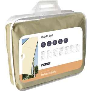 Toldo Vela (HPDE 180g/m²) triangular 5x5x5m - champanhe