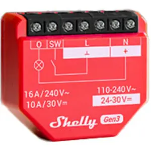 Módulo interruptor para automação WiFi com medição de energia 110/230VAC 24-30VDC - 16A