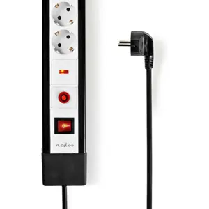 Bloco de 10 tomadas c/ interruptor + proteção contra sobretensões e disjuntor - cabo (3x1.5mm²) 3.0m
