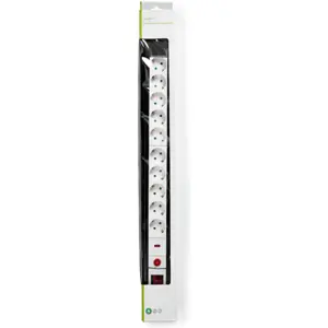 Bloco de 10 tomadas c/ interruptor + proteção contra sobretensões e disjuntor - cabo (3x1.5mm²) 3.0m
