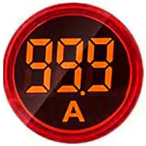 Sinalizador LED amperímetro 0-100A (20-380V~) - Ø22mm - vermelho