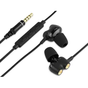 Auriculares In-Ear X-BASS de doble-driver con microfono Jack 3.5mm - negro