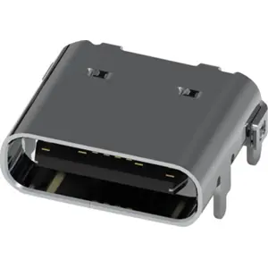 Ficha (p/ PCB) USB-C 2.0 12 pinos SMT horizontal
