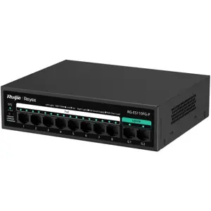 Switch 10P (8 PoE 10/100Mbps + 2 Uplink Gigabit) - caja metálica