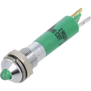 Indicador LED (3mm) 24VDC Ø6mm IP40 - verde