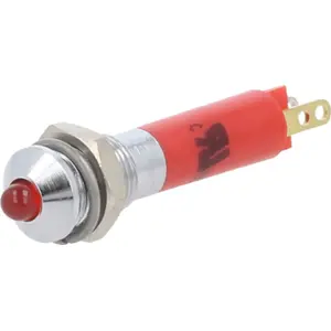 Indicador LED (3mm) 24VDC Ø6mm IP40 - vermelho