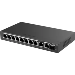 Switch 10P (8 PoE + 2 Uplink c/ SFP Combo) Gigabit Gerenciável 120W