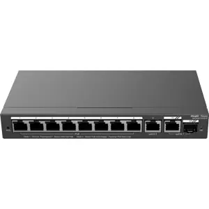 Switch 10P (8 PoE + 2 Uplink c/ SFP Combo) Gigabit Gerenciável 120W
