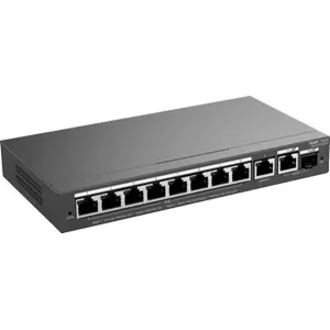Switch 10P (8 PoE + 2 Uplink c/ SFP Combo) Gigabit Gerenciável 120W