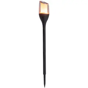 Candeeiro LED solar de jardim com estaca c/ efeito chama IP44 - (AA recarregável)