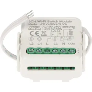 Módulo interruptor triplo inteligente WiFi (compatível c/ Tuya)