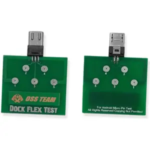 Placa de teste (Dock Flex Test) c/ ficha Micro-USB