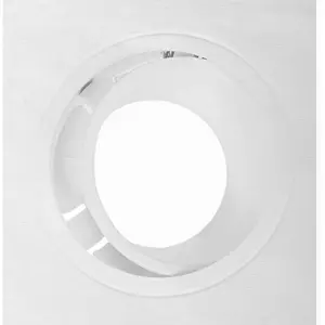 Aro orientável com mola para lâmpadas GU10/MR16 - branco em Policarbonato - 93x93x29mm