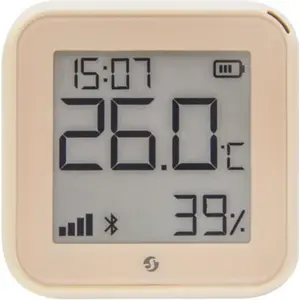 Monitorizador ambiental de temperatura e humidade com WiFi e display E-ink - Bege