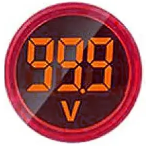 Sinalizador LED voltímetro AC (50-500V~) - Ø22mm - vermelho