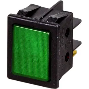 Indicador com lâmpada de neon 230Vac - 32x26mm - Verde