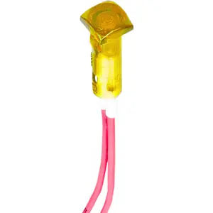 Indicador com lâmpada de neon 230VAC 11x11mm - Amarelo