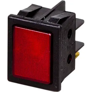 Indicador com lâmpada de neon 230Vac - 32x26mm - vermelho