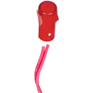 Indicador com lâmpada de neon 230VAC Ø14.5x4.8mm - Vermelho