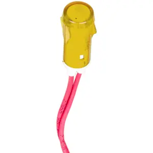 Indicador com lâmpada de neon 230VAC Ø14.5x4.8mm - Amarelo